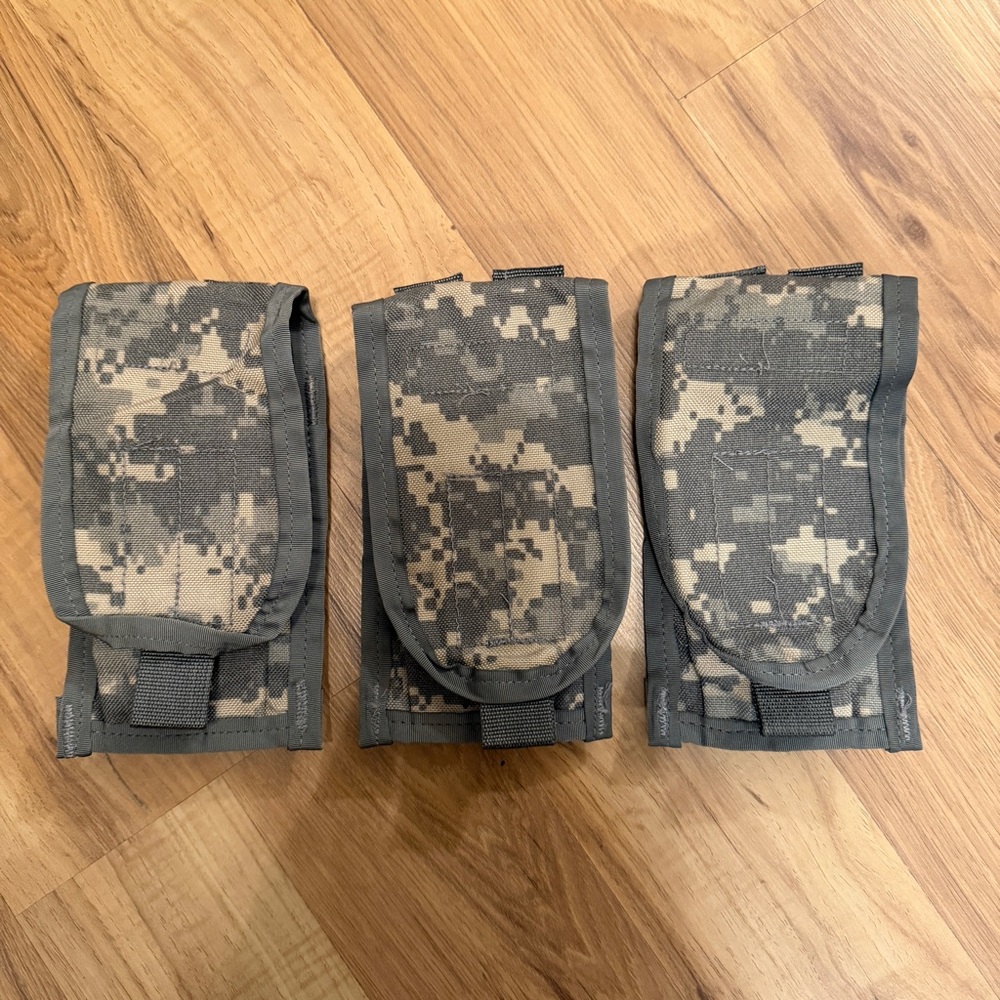 Lot Of 3 Army Molle II Mag Double Pouch ACU UCP Digital Military Magazine NEW